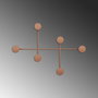 Wallity Dama-C Gancho de Pared de Metal Cobrizo